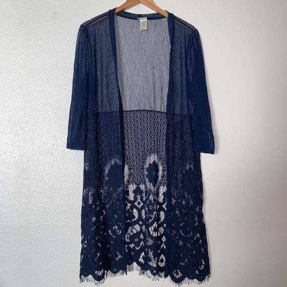 Tops - 3/$15 - Sheer/Long/Open Floral Cardigan/Duster